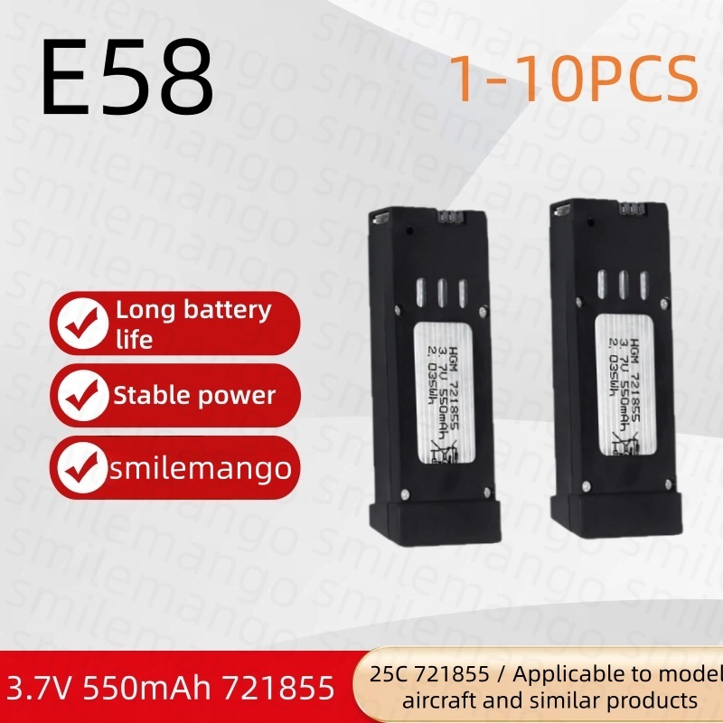 1-10PCS 3.7V 550mAh RC Drone L - Eachine Drone E58 review and price
